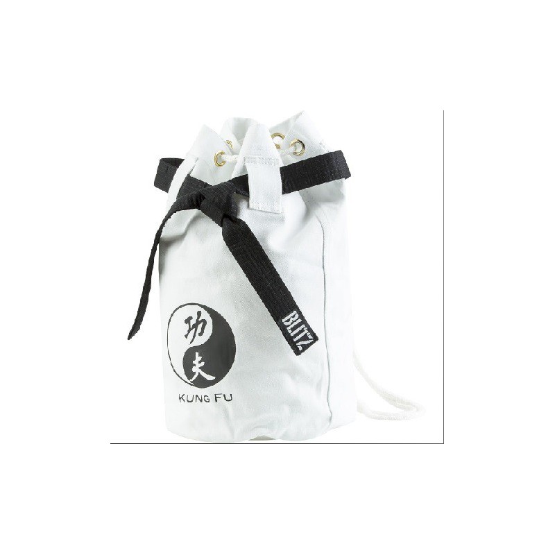 Bílý batoh přes rameno (pytel) - Kung Fu