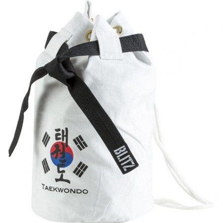 Bílý batoh přes rameno (pytel) - Taekwondo