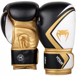 Boxerské rukavice Venum Contender 2.0 - Black/White - Gold