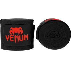 Boxerské bandáže zápěstí Venum Black/Red 2,5m (pár)