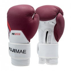 Kožené boxerské rukavice Fujimae Pro Series Red/White