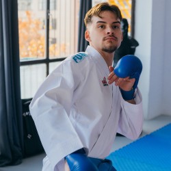 Rukavice Karate (Tsuki) Fujimae Advantage - bez palce, modré