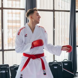 Rukavice Karate (Tsuki) Fujimae Advantage - bez palce, červené
